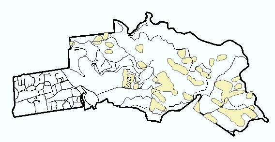 Landslides buffered by 50 feet