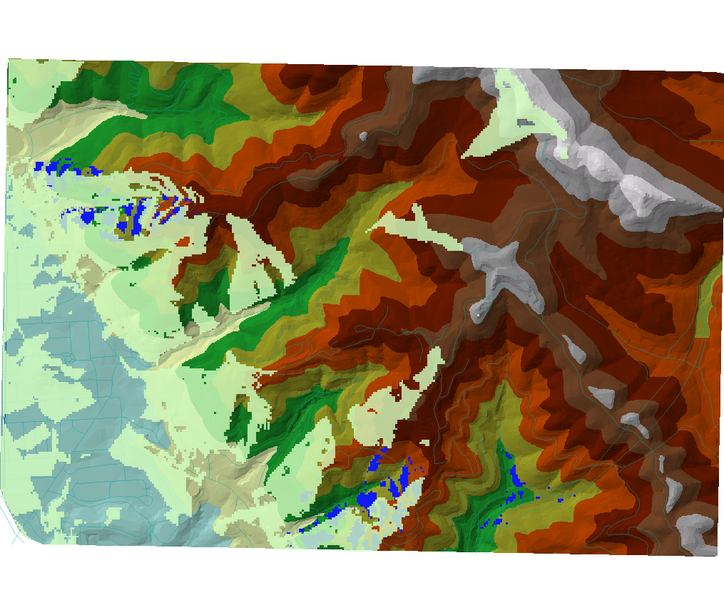 Viewshed analysis result
