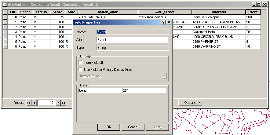 Event field cannot be changed from string data type
