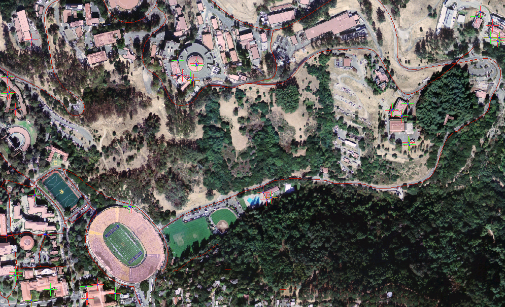 Result of georeferencing after a 1st order transform