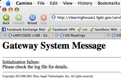 NSDI search system down