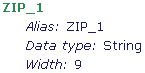 Description of ZIP_1 field