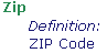 Description of Zip field
