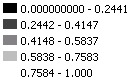 Population of WHITEs normalized with POP2000 legend