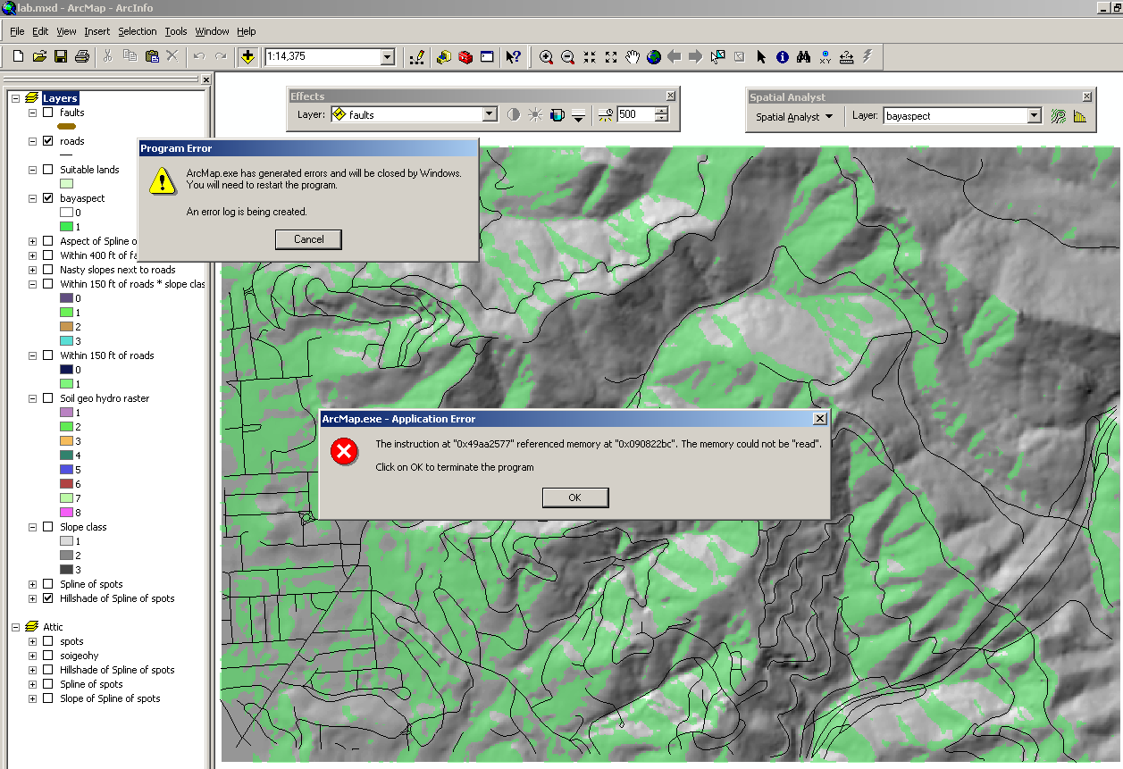 ArcMap dies a slow and painful death