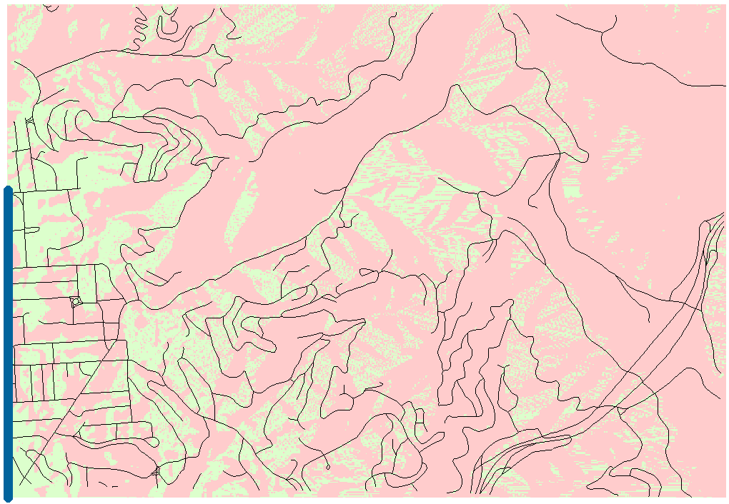 Viewshed analysis result